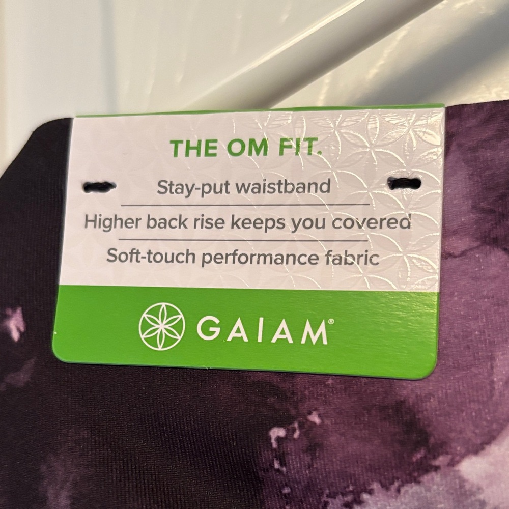 GAIAM Women's OM High Rise Yoga Workout Leggings in Arianna Print - Picture 5 of 5